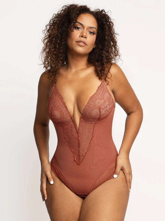 Shapewear Bodysuit met diepe V-hals 1+1 GRATIS